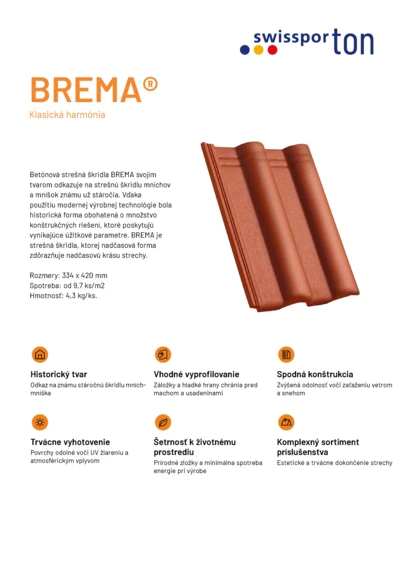 Produktová karta BREMA