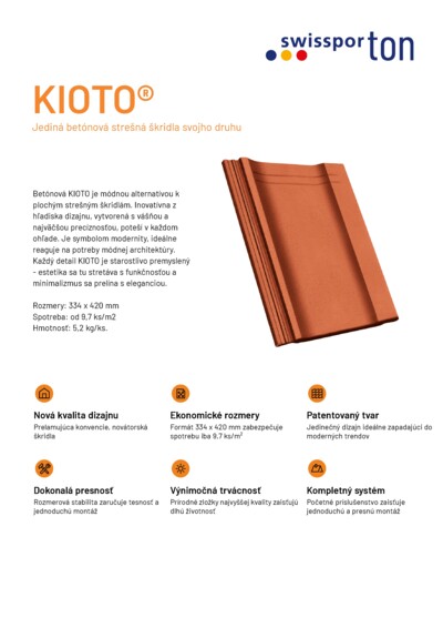 Produktová karta KIOTO